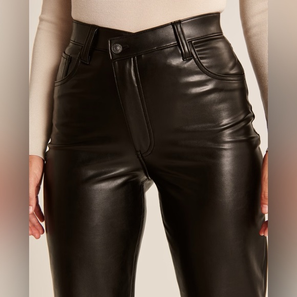 A&B Curve Love Vegan Leather Pants - Picture 4 of 14